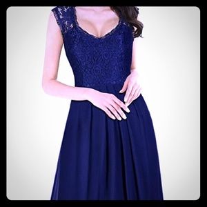 Miusol navy blue evening gown medium